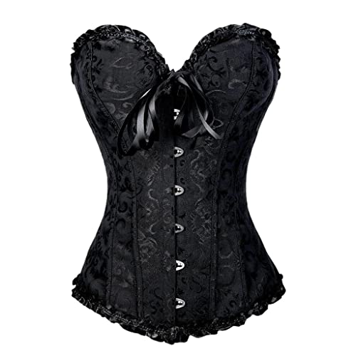 Image of CLUB BOLLYWOOD Women's Lace Up Boned Overbust Cincher Corset Bustier Lingerie Body Shaper Black XL'|Clothing, Shoes & Accessories | Womens Clothing | Intimates & Sleep | Corsets & Bustiers'
