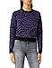 Produktbild Urban Classics Damen Ladies Short Tiger Sweater Pullover, Mehrfarbig (Blk/Pur 00040), Medium (Herstellergröße: M)