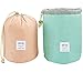 2 Pack Travel Makeup Bags Waterproof Cosmetic Bags Multifunctional Bucket Toiletry Bag Make up Organizer Barrel Cases Kit Storage pocket Soft Collapsible Portable Cosmetic Cases