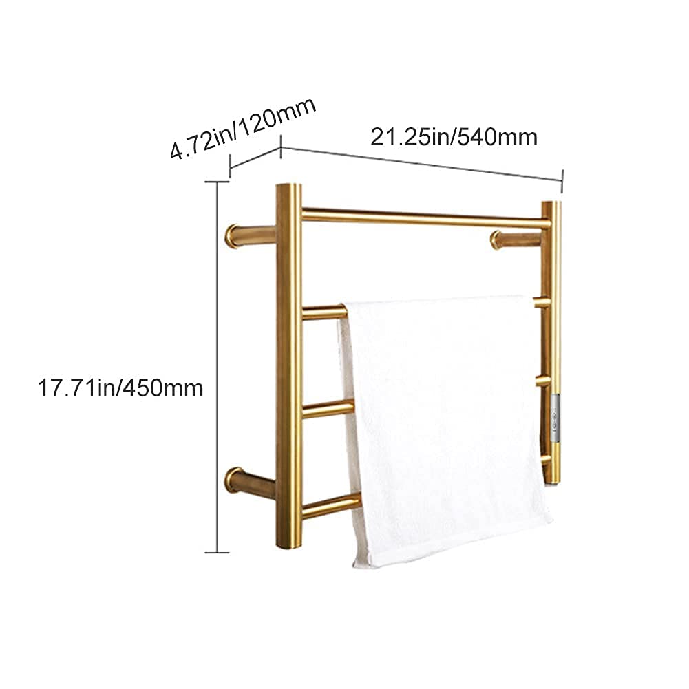 Elektrisch beheizter Handtuchhalter zur Wandmontage, Handtuchwärmer-Trockenständer für das Badezimmer zu Hause, Handtuchwärmer mit Timer, 21,3 x 17,7 x 4,7 Zoll (festverdrahtet)