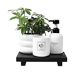 Bathroom Counter Organizer Wooden Decorative Trays Rectangular Soap Holder Plant Stand for Bathroom,