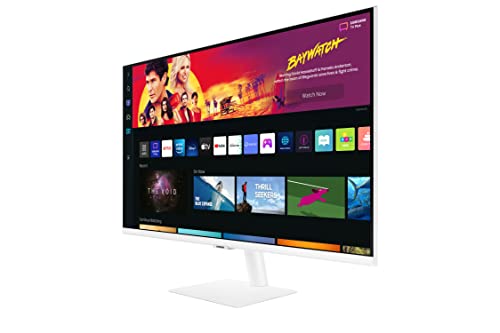 Samsung 32" M70B Series 4K Uhd Usb-C Smart Monitor & Streaming Tv, 4Ms, 60Hz, Hdr10, Wireless Display, Slimfit Camera, Gaming And Iot Hubs, Alexa Built In, 2022, Ls32Bm703Unxza, White #TOP1
