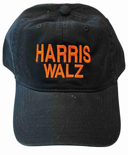 NanoHawk Harris-Walz Text Neon Orange Hat 2450O - Embroidered Adjustable