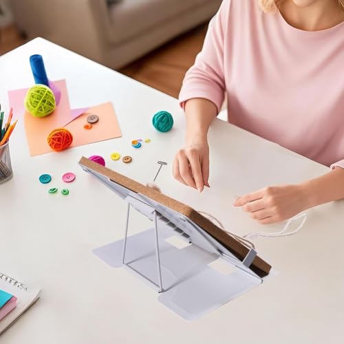 Planche en macramé 8x8 robuste avec support inclinable et 50 broches - 6