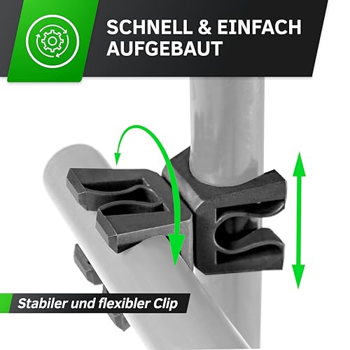 TOOLZ Koordinationshürden Set (5er-Set) – Agility Grid Set - Trainingsstangen & Clips für Parcours, Slalom & Sprungtraining – Agility Hürden-Set +Tasche
