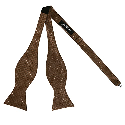 Image of Alizeal Mens 2pcs Solid Self-tied Bow Tie Set