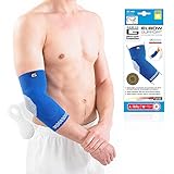 Neo-G Elbow Support - For Arthritis Relief, Joint Pain, Tendonitis, Elbow Injury, Recovery, Sports, Tennis - Multi Zone Compression Sleeve - Airflow Plus - Class 1 Medical Device - Large - Blue