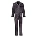 Produktbild Götzburg Herren Pyjama kariert mit Knöpfen 1er Pack (58, dunkelblau kariert)