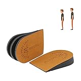 Adjustable Orthopedic Heel Lift Inserts, Height Increase Insole for Leg Length Discrepancies, Heel Pain, Sports Injuries, ​and Achilles Tendonitis (Brown, Medium (1 Pair)