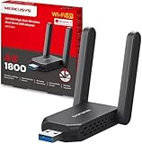 Mercusys MA72XH WiFi Adapter for PC, Wi-Fi 6 AX1800 Dual Band, 2 High Performance Antennas, USB 3.0, WPA3, MU-MIMO, Compatible with Windows 11/10