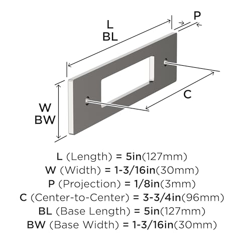Image of Amerock Medora 3-3 /4 inch Polished Nickel Backplate | Decorative zinc cabinet hardware backplate designed to complement knobs and pulls while protecting cabinet surfaces