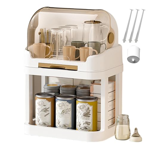 Égouttoir de stockage de bouteilles avec couvercle et boîte de rangement pour biberons