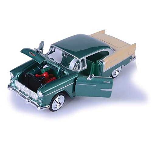 1955 Chevy Bel Air, Green - Motormax 73229 - 1/24 Scale Diecast Model Toy Car For Unisex-Children #TOP4