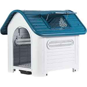 White Dog House With Sunroof And Toilet