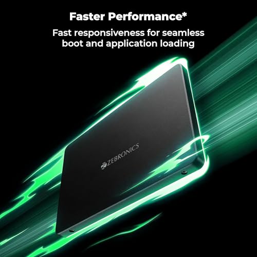 Image of Zebronics 256GB SSD, 2.5 Inch Internal Drive, 550MB /s Read & 500MB /s Write, Faster Than HDD, Low Power Consumption, Silent Operation, S.M.A.R.T Support, High Performance Storage (SD26A)