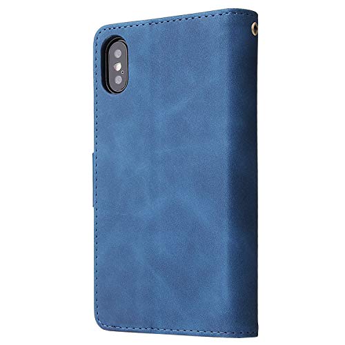 Coque iPhone Xs DKPT US Bleu - Protection en silicone pour smartphone Apple