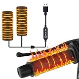 バイク用グリップヒーター ハンドルヒーター 巻き付け式 5V2A USB給電 3段階温度 取り付け簡単 ホットグリップ 汎用 オートバイ/自転車/原付/スクーター 防寒対策 冬 防寒グッズ