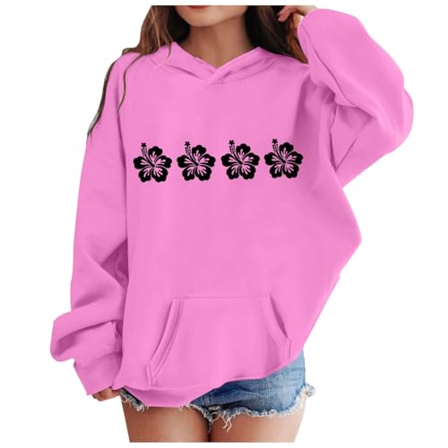 Today Deals Prime Pink Hoodie Kids Preppy Xs Girls Hoodies Size 10-12 Cute Girls Sweatshirt Zip Up No Hood Sweatshirts for Teen Girls 10-12 Hoodies for Teen Girls Graphic