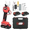 Tijeras de Podar Electricas 40mm,Tijeras de Podar Bateria 24v,2x3000mAh Bateria,Adecuado Para JardineríA，Huertos, Parques,Arboles Frutales,Bellota