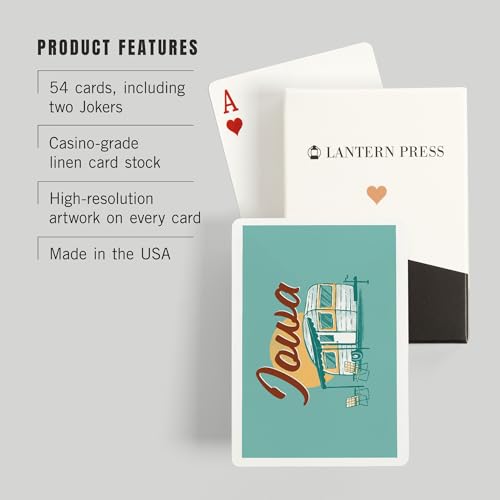 Baraja de Póker Vintage Iowa 52 Cartas Para Adultos miniatura 3