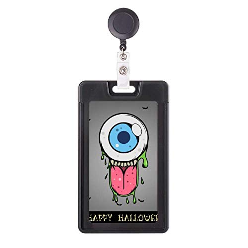 Étui rétractable pour badge avec clip ceinture et enrouleur fluide motif monstre