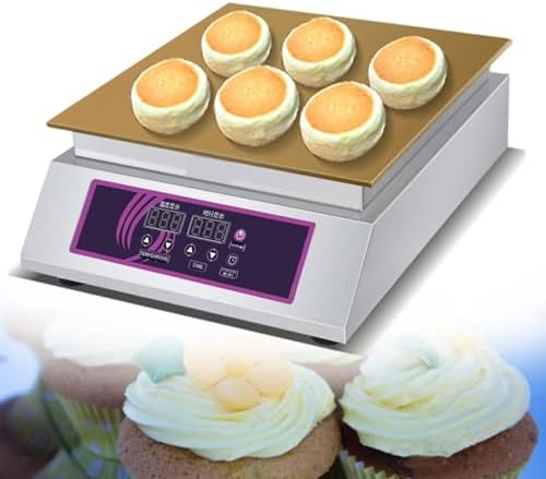 Commercial Pancake Maker,Japanese Souffle Pancake Maker,Commercial Non-Stick Souffle Maker Machine,60-240℃ Temp Control, Stainless Steel for Home Kitchen Restaurant ery(Double Head)