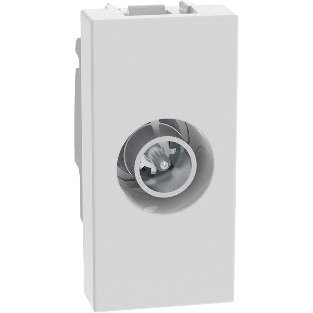 BTICINO MatixGO Presa TV 1 modulo Bianco JW4202D Presa coassiale diretta per impianti di antenna monoutenza anche telealimentati