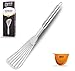 Fish Spatula - Premium Stainless Steel Slotted Turner with Flexible Blade for Frying, Turning and Grilling, Heat Resistant Handle and Non-stick Cooking Utensil with Mini Oven Mitts Set of 1
