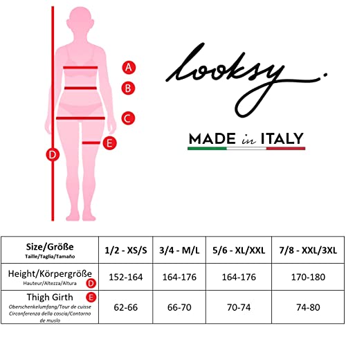 Medias opacas autoportantes mujer tallas grandes looksy 60 den ligas elásticas 2