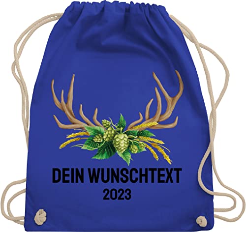 Turnbeutel Mit Hirsch Motiv - Oktoberfest Tasche! 12L Baumwolle Für Kinder & Erwachsene