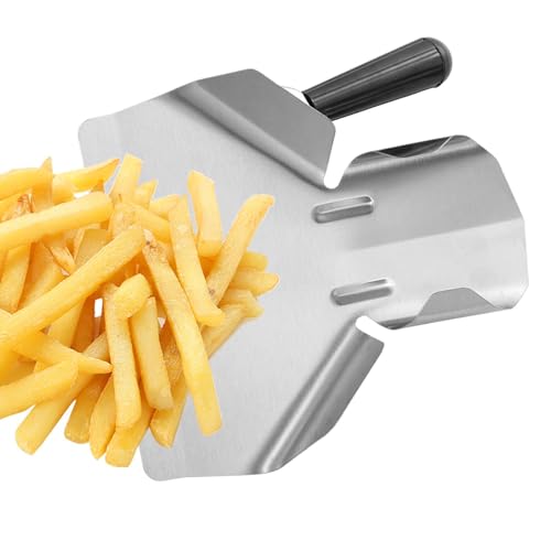 Pala de palomitas de maíz - Pala comercial para excavadora de patatas fritas | Fry Bagger Scooper, herramienta de llenado para bolsas y cartones, aperitivos, nueces secas, patatas fritas