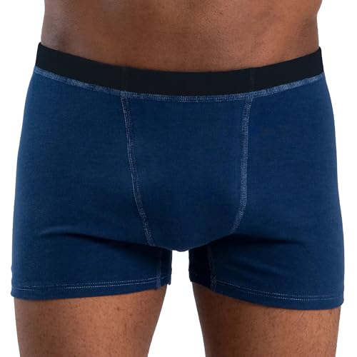 ayaecofashion Organic Pima Cotton Boxer Briefs for Men - Made in Peru Natural Blue M2