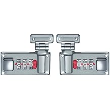 SagaSave 2pcs Luggage Combination Lock Tool Box Hasp Briefcases Suitcase 3 Digit Combination Lock Silver