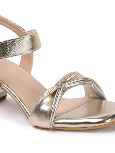 Image of Carlton London Women Stylish Fashion Embellished Sandals for Outdoor, Party, Wedding and Holidays with Block Heels