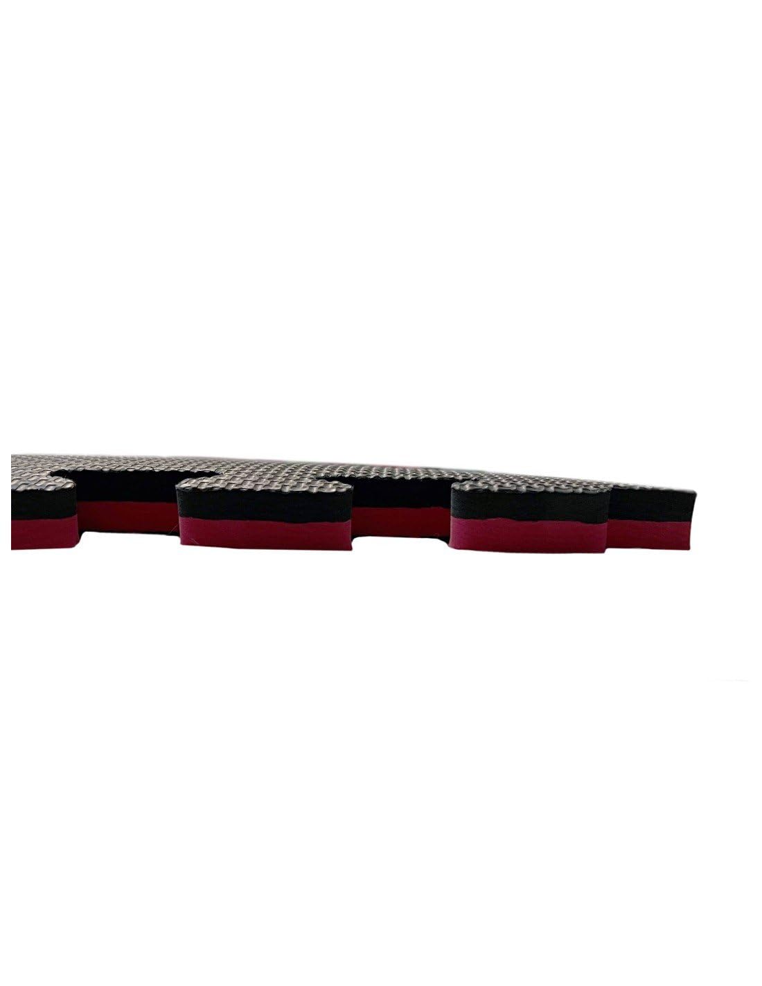 JARDIN202 - Tatami Puzzle | Lote x5 loseta - Rojo/Negro | Esterilla Reversible Antideslizante | Artes Marciales, Judo