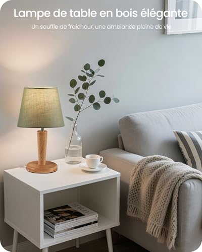 Lot de 2 lampes chevet bois 3 couleurs mémoire GOEBLESON