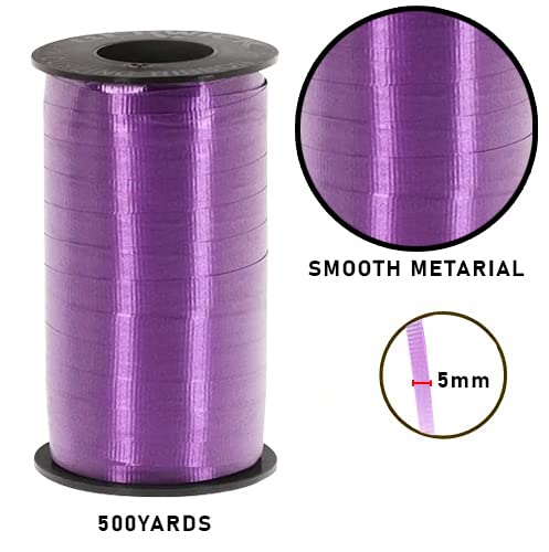Party Propz Rubber Balloon Arch Garland Decorating Strip Kit Including 1 Roll 16.4Ft Balloon Tape Strip + 100Pcs Dot Glue + 1Pc Ribbon(Purple) + 1Pc Hand Balloon Pump 1