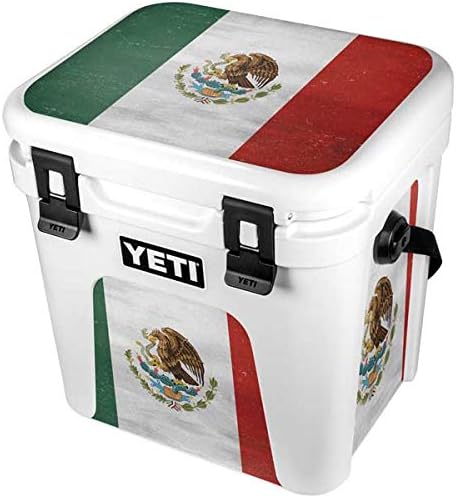 Skinit Decal Skin Compatible with YETI Roadie 24 Hard Cooler - Originally Designed Mexico Flag Distressed Design