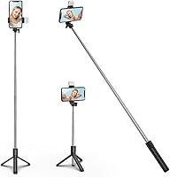 Vista 10 de Tianle Selfie Stick, trípode extensible para selfie stick con control remoto inalámbrico y trípode flexible, grupo de selfies, transmisión en vivo