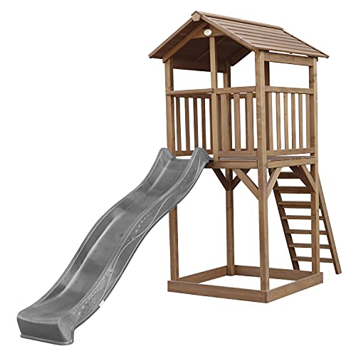 GIOCO SICURO: tutte le torri di gioco AXI hanno un marchio CE e sono testate e prodotte secondo la norma di sicurezza EN 71, in modo che i bambini possano giocare in tutta sicurezza. Per questo non solo diamo la nostra parola, ma anche 10 anni di garanzia! Montaggio semplice: Beach Tower è costruito con pannelli prefabbricati. Le parti sono solitamente preforate, in modo che il dispositivo possa essere montato in pochissimo tempo.
