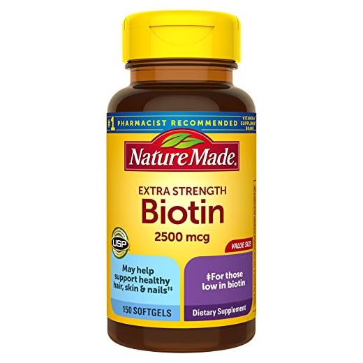 Nature Made High Potency Biotin (B7) 2500 mcg. Softgels Value Size 150 Ct
