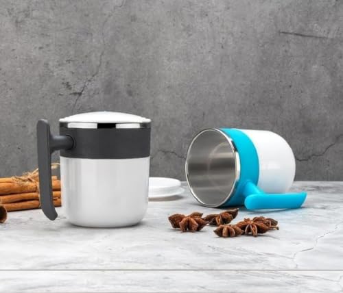 Image of Coffee Mug with Lid Insulated Stainless Steel for Tea Milk Mug Inner Stylist Double Wall Cup for Home & Office Use, Mugs to Gift to Best Friend, Tea Mug-350ml (Assorted Colour)