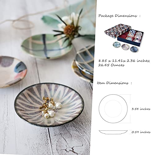 Kikyouya Set Of 9 Ceramic Appetizer Plates,Lovely Side Plates Made In Japan, With Gift Box Packaging For Family Dinner Celebration #TOP2