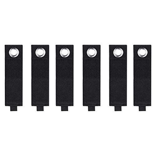 DOITOOL 6 peças cintos de amarração de 50180 mm preto com fivelas correia de amarrar para bolsa de b