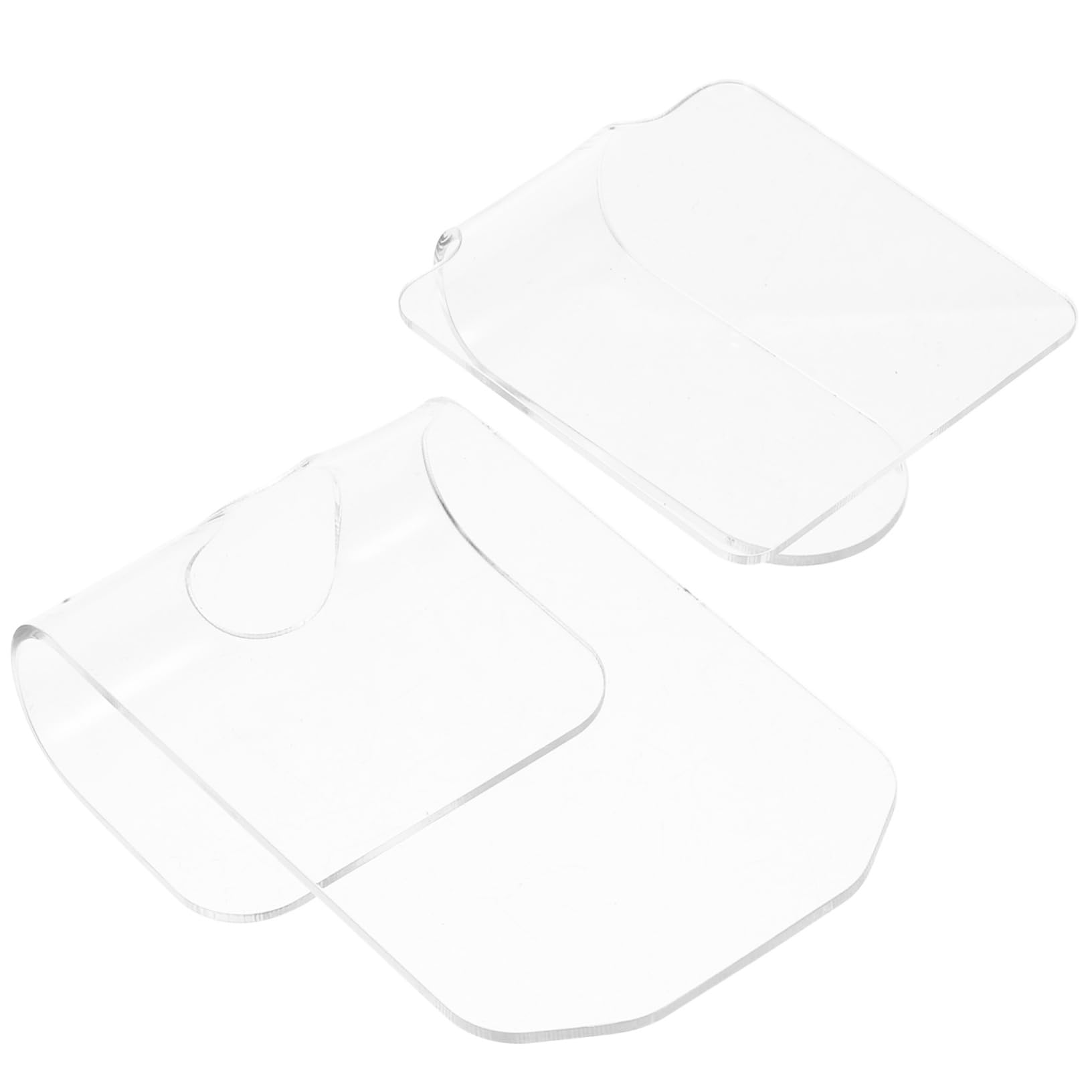 OUNONA 2Pcs Nail Painting Mixing Trays Transparent Manicure Cosmetic for Professional Use Durable Display Boards for Nail Art Makeup Mixing