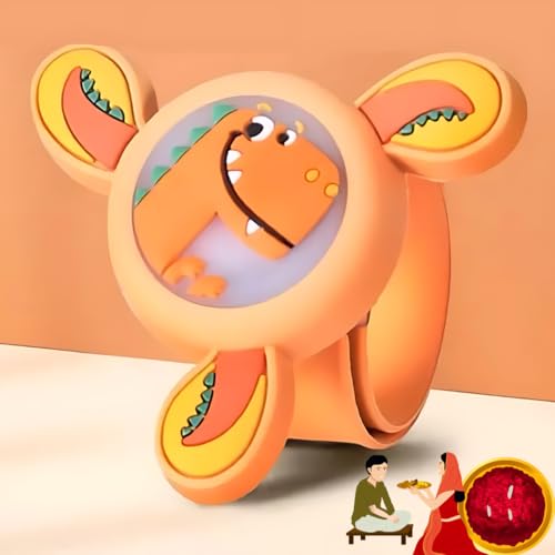 Storio Rakhi for Brother Kids Wrist Band for Boys and Girls Spinning Slap Band Cute Cartoon Bracelet Wrist Band with LED Light Up, Great Birthday Return Gift Toys for Kids Boys Girls (Pack of 1) (B0DBDBLJ24) Amazon Price History, Amazon Price Tracker
