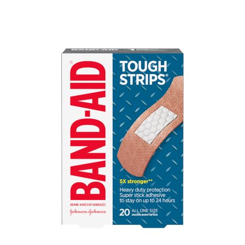 Image of BAND-AID Brand Tough Strips Adhesive Bandages, All One Size, 20 Count