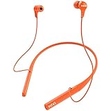 Mivi Collar 2B Wireless Earphones, Bluetooth Earphones with mic, Fast Charging, Powerful Bass, HD Sound and Made in India Neckband - Orange
