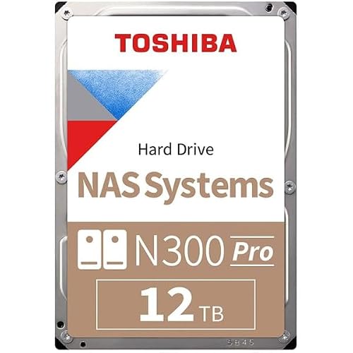 Toshiba N300 Disco Rigido Interno 12 Tb 7200 Giri/Min 512 Mb 3.5 Serial Ata Iii (N300 Nas Hard Drive 12Tb - 3.5 Sata 7200 Rpm 512Mb Cmr)