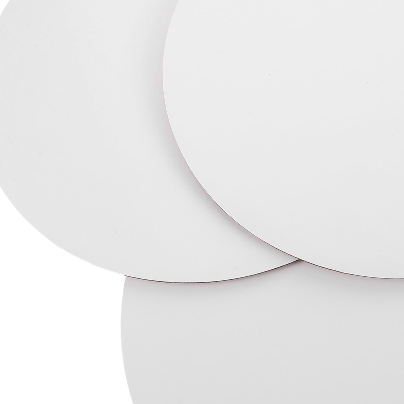Lot de 25 Plateaux à Gâteaux Ronds en Carton Blanc, Base Solide et Fiable pour Pâtisseries, Design Élégant, pour Supports de Gâteaux D'anniversaire
